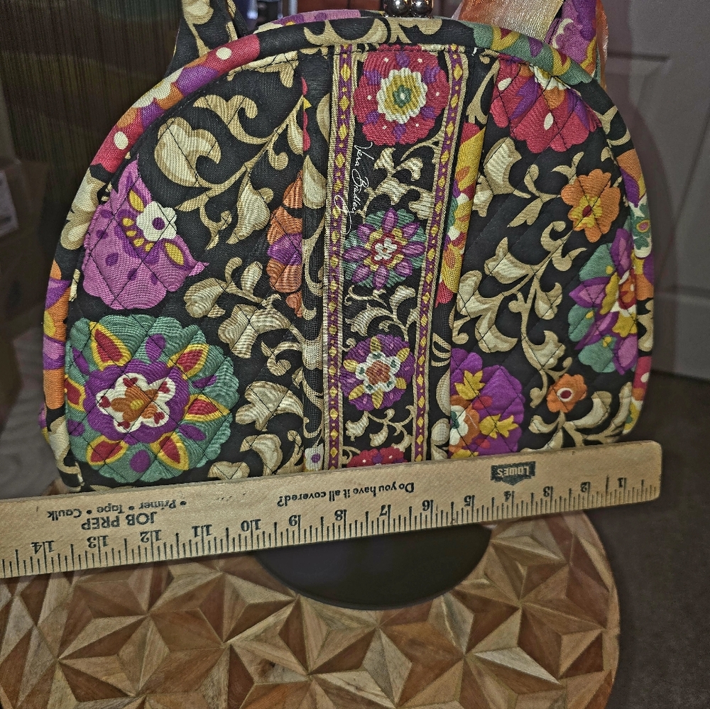 *SOLD* Floral Embroidered Vera Bradley Bag With Center Kisslock - Picture 8 of 10